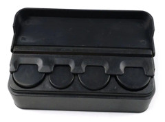 Black Plastic Car Coin Organizer Case Loose Change Storage Box Container Pengar Holder svart