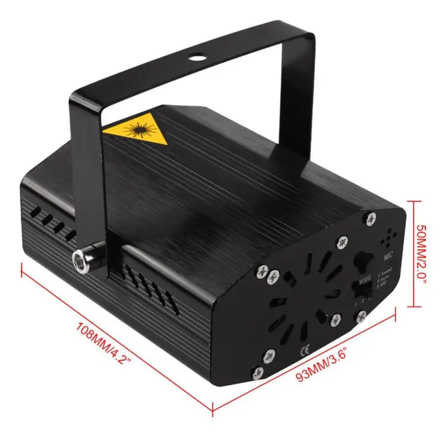 Black Remote Control Starry Sky Stage Laser Light – US Plug