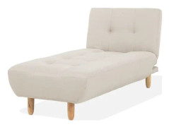 Beliani ALSTEN beige reclining chaise longue