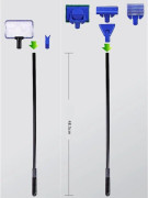 5 i 1 Multifunktion Aquarium Fish Tank Rengöring Tvättverktyg Lång handtag Borste Kit