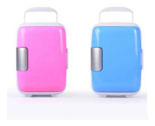 4L Mini kylskåp Makeup Fridge Dual-Use för bil utomhusfiske Accesories White-bil hem