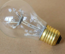 220V/5W Retro Style LED Firework Bulb E27 Decorative Lamp för jul Halloween Festival Parties A60