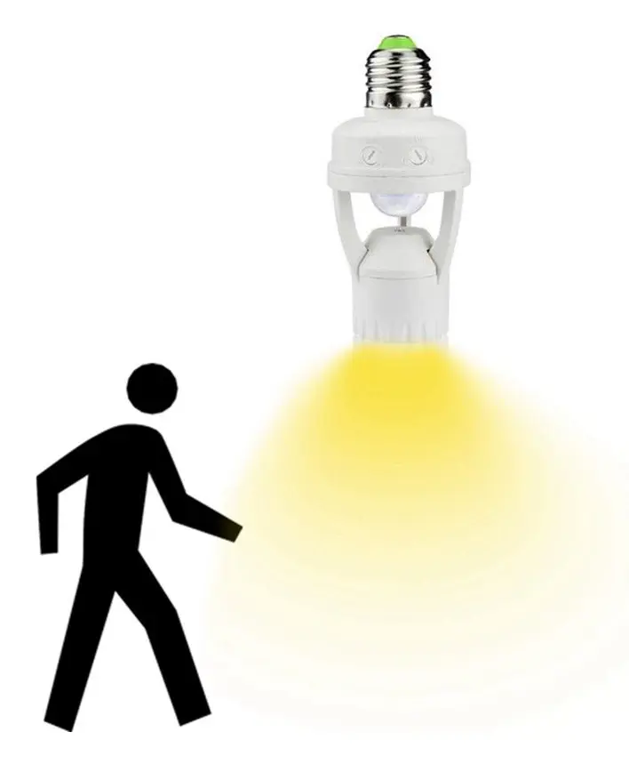E27 LED Lamp Bulb Holder Light Socket Switch Infrared PIR Motion Sensor Vit