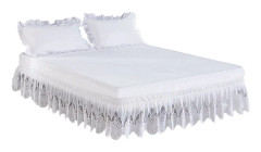 Princess Lace Bed Skirt Elastic Wrap