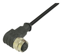 BKL Electronic 2702016 Sensor-/aktuatortillslutningskabel M12-koppling, vinklad 5 m, 4,5-pol (RJ) – 1 st