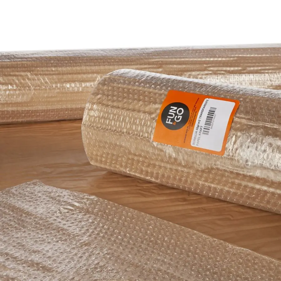 Bubbelplast Rulle 1,20 x 5 m - Lättanvänd och rolig förpackning för skydd och förpackning av föremål. Hållbart material för säker leverans.