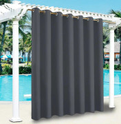 2st 132 x 238 cm vattentät utomhusgardin, vindtät trädgårdsgardin, pergola gardin
