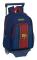 Skolväska med hjul 705 F.C. Barcelona 20/21 Rödbrun Marinblå