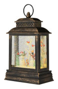 Rootz Cubetas Kerst sneeuwlantaarn met sneeuwpoppen - Brons - Abs, Pc, Metaal - 6,29 cm x 3,46 cm x 10,43 cm