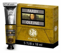 Astra Oljefärger 18 ml 5 st mörkbrun