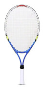 Tonårings blå tennisracket