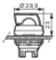 BACO 223907 L21KC03 Valtangent Plastfrontring, förkromad Svart 1 x 45 ° 1 st