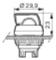 BACO 223907 L21KC03 Valtangent Plastfrontring, förkromad Svart 1 x 45 ° 1 st