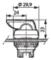 BACO BAL21KV30 L21KV30 Valtangent Plastfrontring, förkromad Svart 1 x 45 ° 1 st