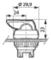 BACO BAL21KV30 L21KV30 Valtangent Plastfrontring, förkromad Svart 1 x 45 ° 1 st