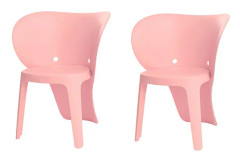SoBuy, 2 x Barnstol,Barnbänk,Barnrum,elefant, rosa, KMB12-Px2