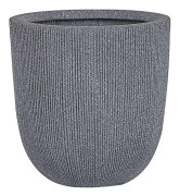 Blomkruka Grå Polyresin 38 x ø 37 cm Hög blomkruka Modern Minimalistisk Utomhus Inomhus Dekor Tillbehör