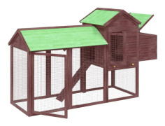 vidaXL Hönshus mockabrun 193x65x117 cm massiv furu
