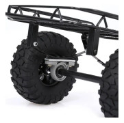 1/10 RC Bildelar Crawler Metal Drag Chain Leaf Spring Hitch Mount Tow Trailer svart