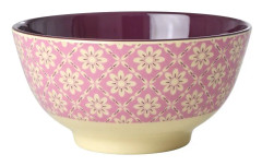 Rice - Melamine Bowl with Graphic Flower Print - Medium