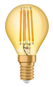 Osram Vintage 1906 LED Classic E14 P 4W 825 Filament Guld | Extra Varm Vit - Ersättare 35W