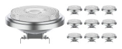 Flerpack 10x Noxion Lucent LED Spot G53 AR111 7.4W 450lm 40D - 930 Varm Vit | Bästa färgåtergivning - Dimbar - Ersättare 50W