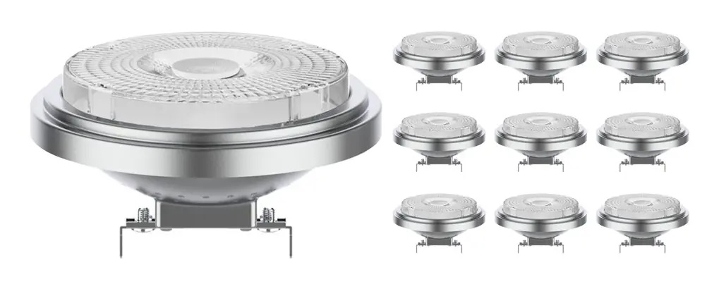 Flerpack 10x Noxion Lucent LED Spot G53 AR111 11.5W 880lm 40D - 930 Varm Vit | Bästa färgåtergivning - Dimbar - Ersättare 75W