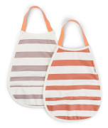 Hakklapp 2-pack Stripes Papaya/Powder Done by Deer