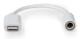 Lightning Adapter | Apple Lightning, 8-stifts | 3.5 mm Hona | Nickelplaterad | 0.10 m | Rund | TPE | Kuvert
