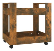 Skrivbordsvagn rökfärgad ek 60x45x60 cm konstruerat trä - Skrivbordsvagn - Skrivbordsvagnar - Home & Living