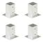 Stolpfot 4 st galvaniserad metall 81 mm - Stolpankare - Stolpfot - Home & Living