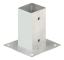 The Living Store Stolpfot 4 st galvaniserad metall 71 mm