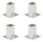 The Living Store Stolpfot 4 st galvaniserad metall 71 mm