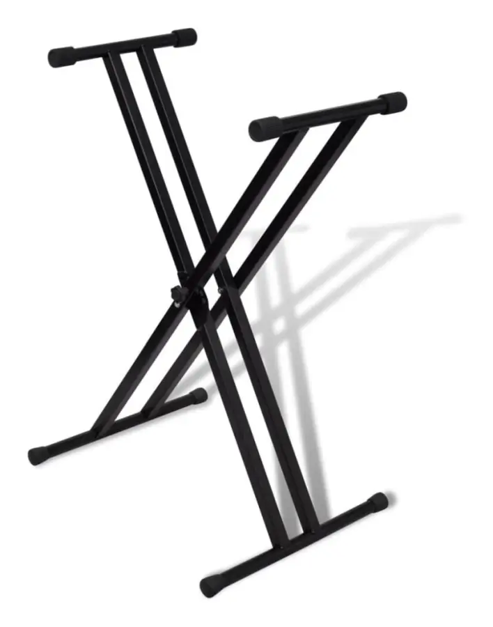 Verstelbara tangentbordsstandard dubbel X-frame
