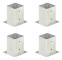 Stolpfot 4 st galvaniserad metall 101 mm - Stolpankare - Stolpfot - Home & Living