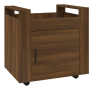 Skrivbordsvagn brun ek 60x45x60 cm konstruerat trä - Skrivbordsvagn - Skrivbordsvagnar - Home & Living