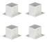 Staketstolpar - Living Stolpfot 4 st galvaniserad metall 141 mm
