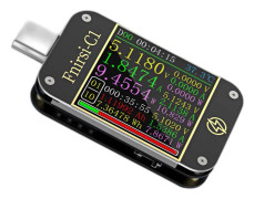 USB Strömmätare Testare Typ C - Spänning & Ström Multimeter 1.3 TFT 0-6.5A 4-24V