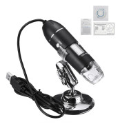 1600X 2MP bärbar handhållen HD digitalt mikroskop med stativ, USB-gränssnitt och 8 justerbara LED-lampor, bred applikation