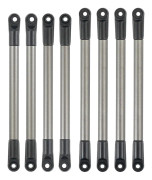 8Pcs/Set Racing Q-serien CKQ0309 275mm Wheelbase Metal Tie Rod Bar för 1/10 Klättring bilmodell Leksak som visas