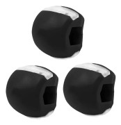 INF Jawline exerciser käktränare silikon Svart 3 Pack