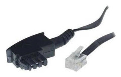S/CONN maximum connectivity 70096-, 6 m, TAE F, RJ-11, Svart, Hankoppling, Hankoppling