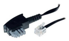 S/CONN maximum connectivity 70120-6/2, 10 m, TAE-N, RJ-11, Svart, Hankoppling, Hankoppling