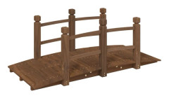 vidaXL Trädgårdsbro med räcken 150x67x56cm massivt granträ - Trädgårdsbro - Trädgårdsbroar - Trädgårdsbro Med Räcke - Trädgårdsbroar Med Räcken