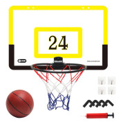 Barn Basket Stand Indoor Hanging Wall-mounted Free Punching Mobile Shooting Frame Board Sports Leksaker gult