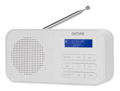 DENVER DAB-42 - Bärbar DAB-radio - 1 Watt - vit