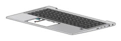 HP - Ersättningstangentbord för bärbar dator - bakgrundsbelyst - turkiska - med övre skydd - för EliteBook 840 G8
