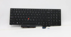 Transimage - Ersättningstangentbord för bärbar dator - med Trackpoint - bakgrundsbelyst - QWERTY - amerikansk - svart - för ThinkPad P15 Gen 1 20ST,