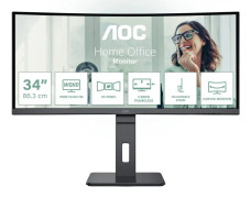 AOC CU34P3CV, 86,4 cm (34"), 3440 x 1440 pixlar, UltraWide Quad HD, LED, 4 ms, Svart