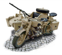 Italeri 1:9 BMW R75 German Milit. Motor. w/Sidecar